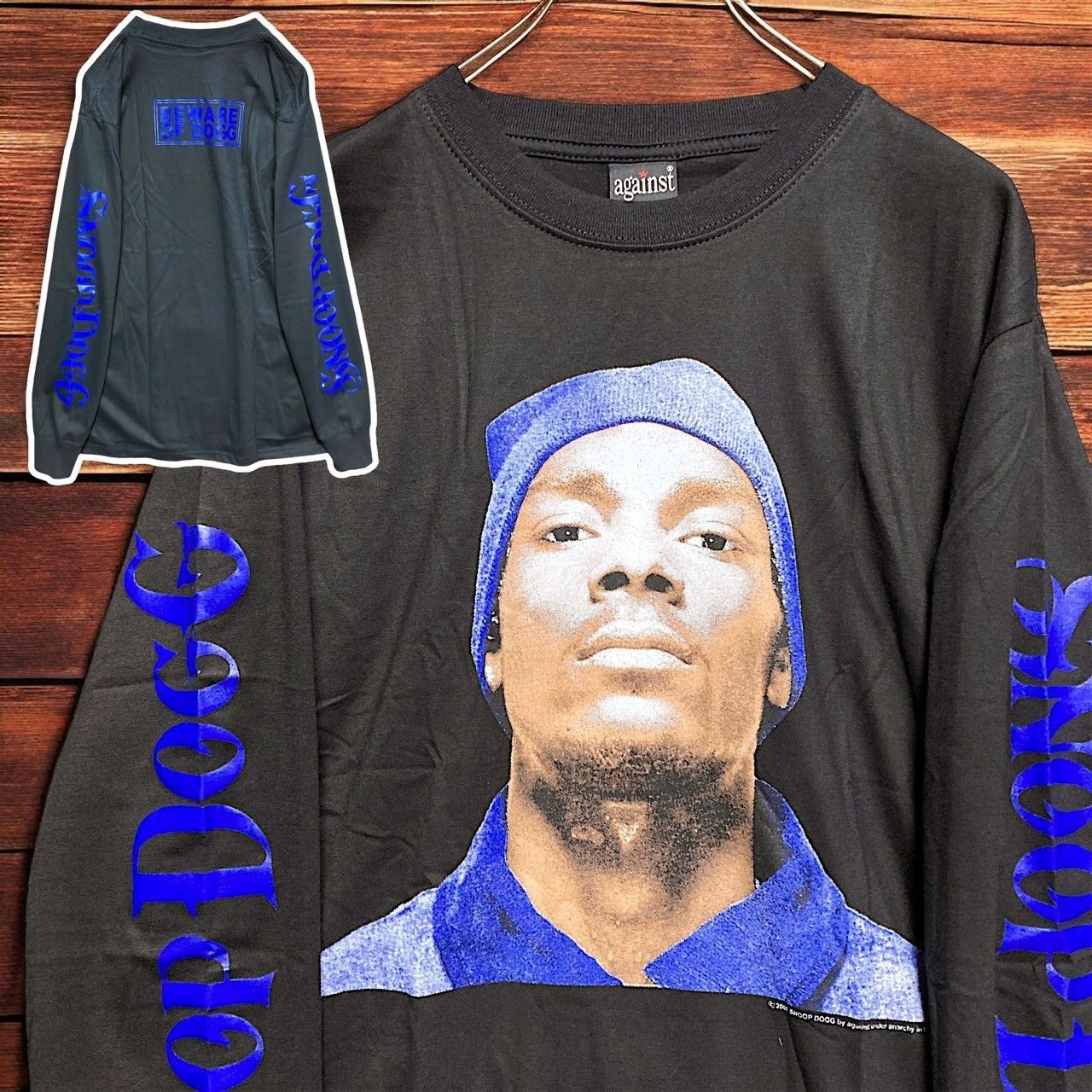 ☆ 長袖 Tシャツ ロンT スヌープドッグ SNOOP DOGG 黒 tee ティー 
