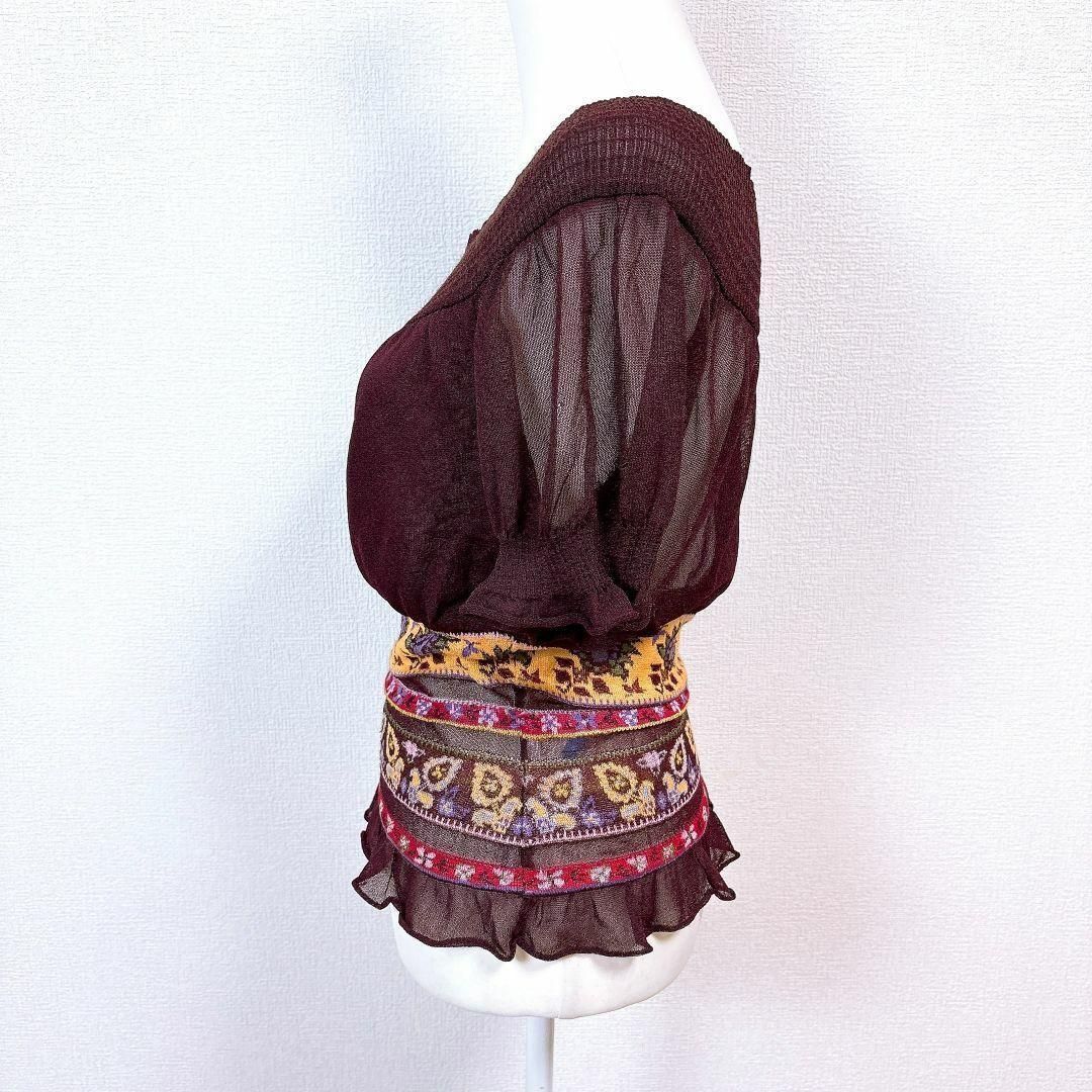 M 裾ボーダー柄