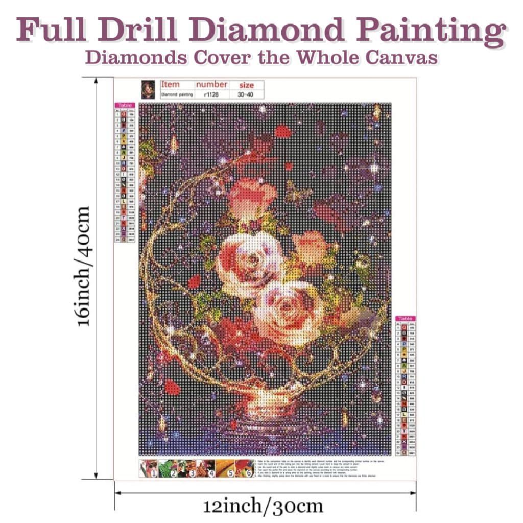 人気商品】5Dダイヤモンドアート ビーズアート全面貼り付けタイプ ダイヤモンド塗装 ビーズ絵画 DIY 手芸 TweezerGuruダイヤモンドペインティング  刺しゅうキット (DIY B) 40×30 - メルカリ