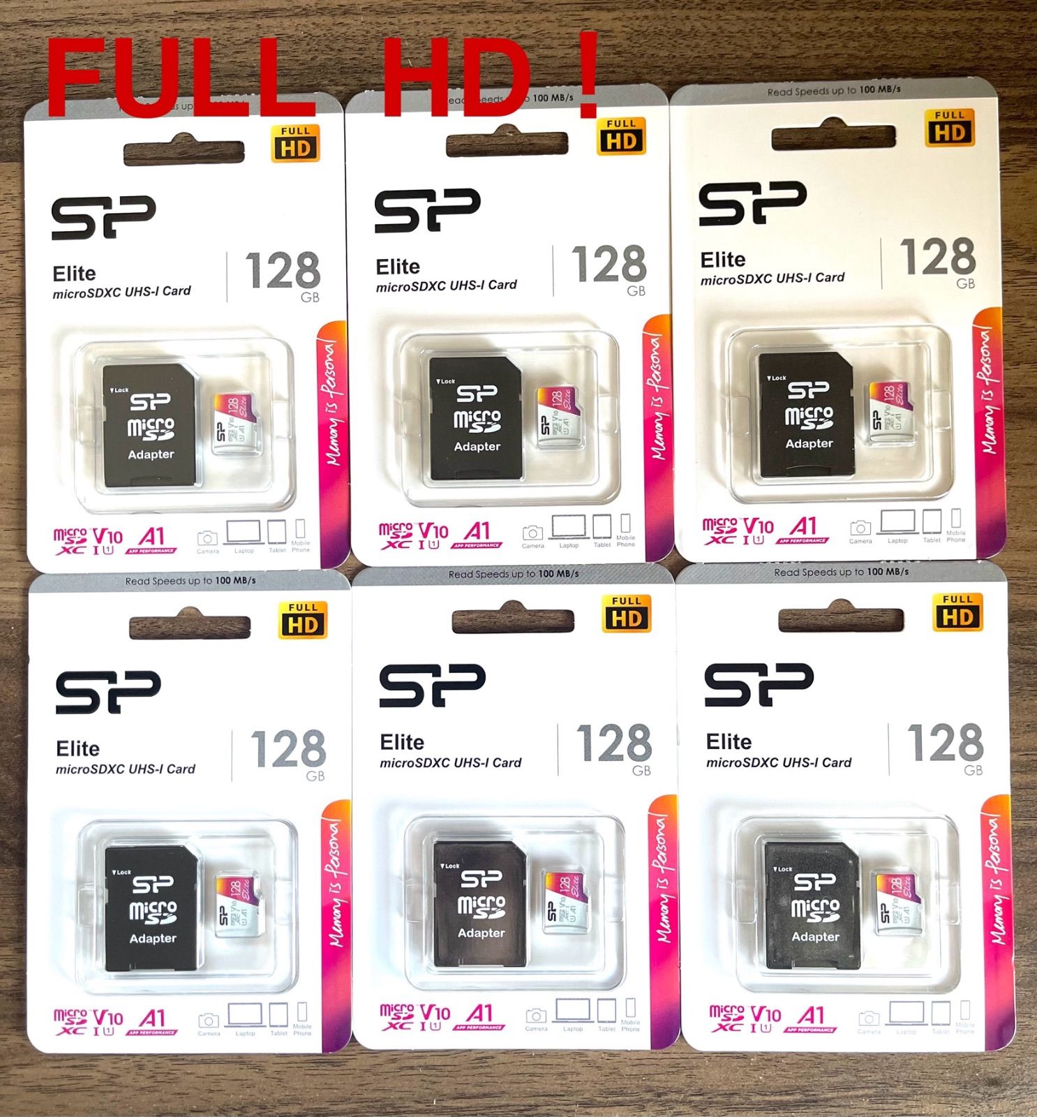 microSDカード 128GB FULL HD シリコンパワー 6個セット