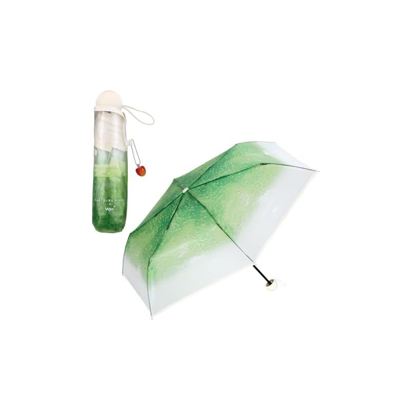 Wpc Folding umbrella [vinyl umbrella] traveling coffee shop x Wpc. Cream Soda Umbrella Mini Green 50cm Women's Cherry Charm Ice Cream Brilliant Retro Pure Cafe Stylish Cute Woman PT-TA002-002 1