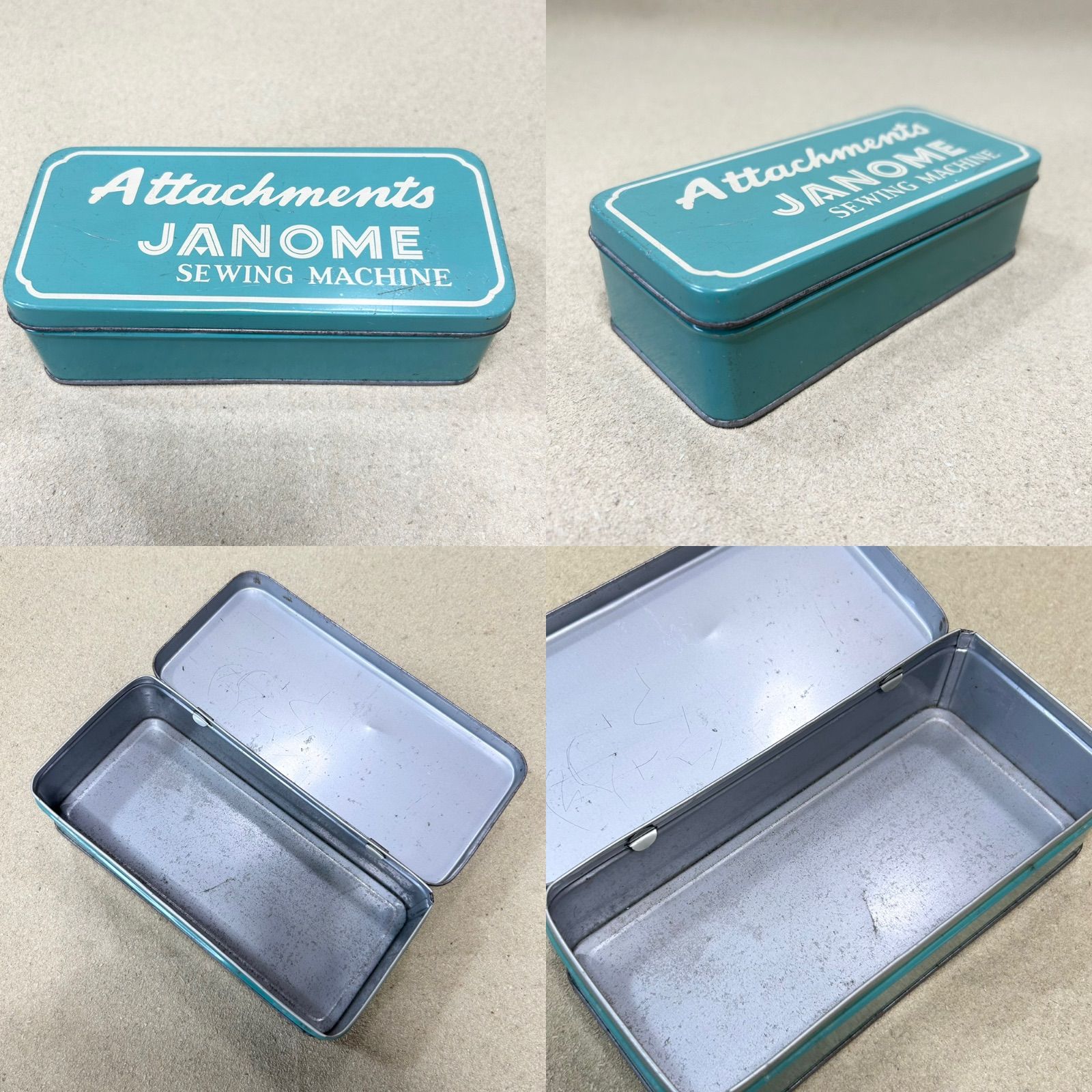 ◇昭和レトロ JANOME ジャノメ ミシン 収納箱 収納缶 小物入れ 