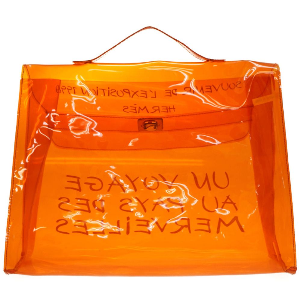 美品 エルメス ビニールケリー オレンジ ゴールド金具 ハンドバッグ 0148【中古】HERMES - メルカリ