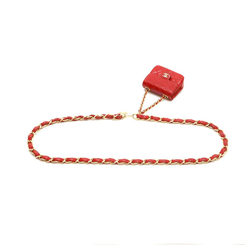 CHANEL シャネル ウエストバッグ ミニミニマトラッセ ラムスキン