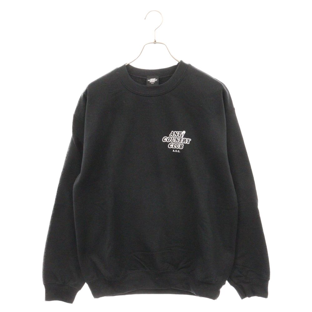ANTI COUNTRY CLUB (アンチカントリークラブ) Born Logo Crewneck Sweat ボーンロゴ クルーネックスウェット トレーナー ブラック