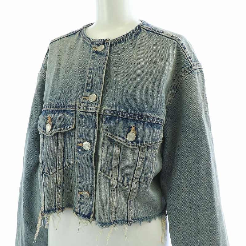 TRF クラッシュ加工ミッドライズデニムパンツ - ブルー | ZARA