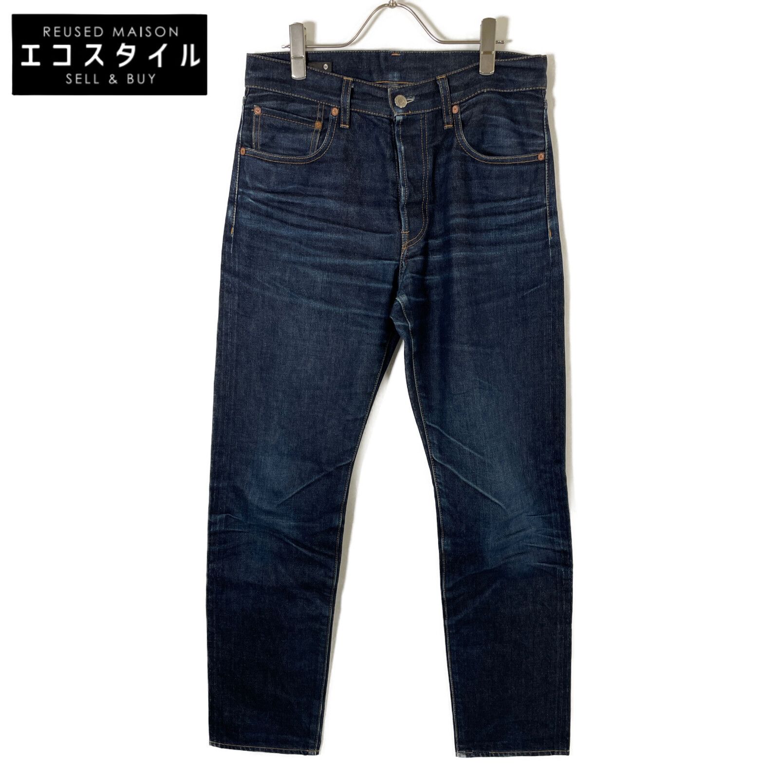 MINEDENIM マインデニム FRK-105N-80-322-3 ｲﾝﾃﾞｨｺﾞ ｺｯﾄﾝ ﾎﾞﾀﾝﾌﾗｲ ｽﾄﾚｰﾄﾃﾞﾆﾑﾊﾟﾝﾂ 9