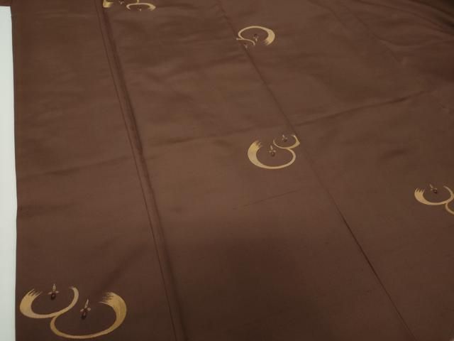 平和屋着物○京の名門・菱屋六右ェ門 紬 円相鶴 正絹 逸品 DAAX4371ps