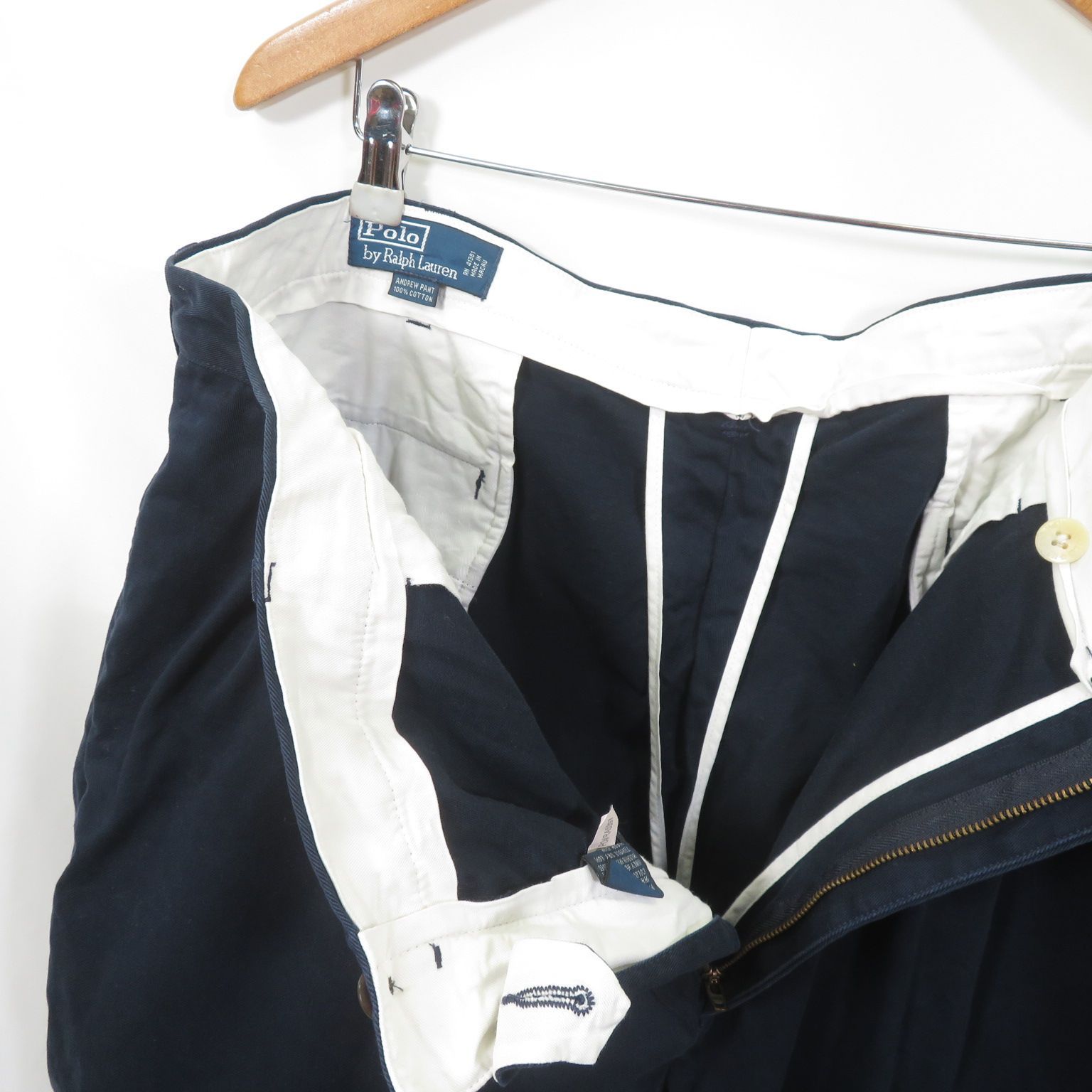 90s Polo Ralph Lauren ANDREW PANT タック チノパンツ - メルカリ
