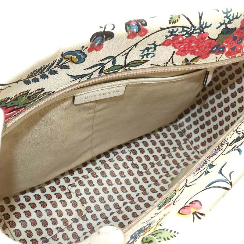 超美品 トリーバーチPARKER FLORAL レザートート ショルダー 7/6まで限定販売】トリーバーチ TORY BURCH PARKER FLORAL