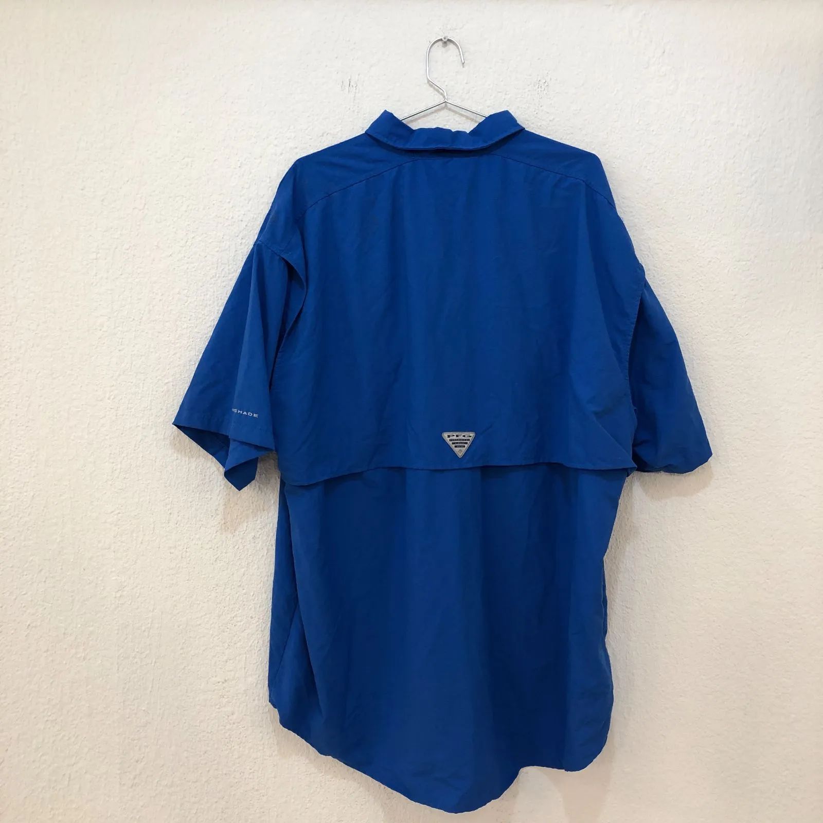 コロンビア Columbia PFG バハマシャツ【XL】ブルー メンズ