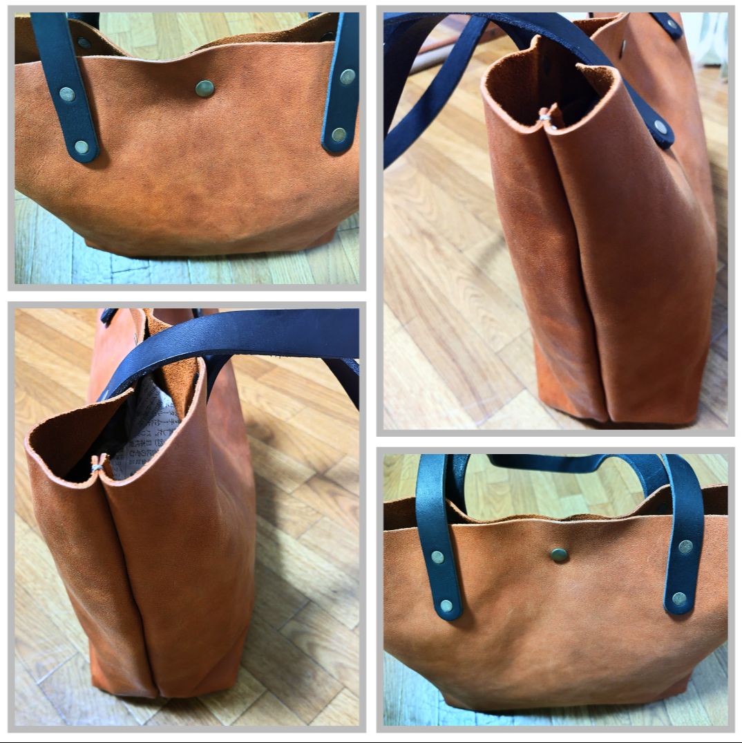 ☆ハンドメイド☆】ヌメ本革 トートバッグ クリーマー加工 キャメル 匠 