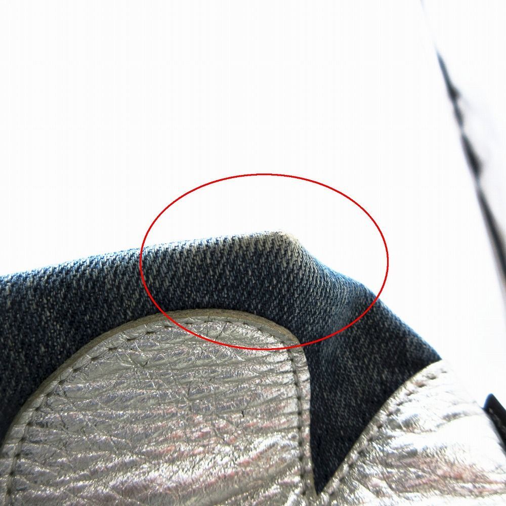 シンクビー Think Bee デニム バッグ レザー ハート パッチ