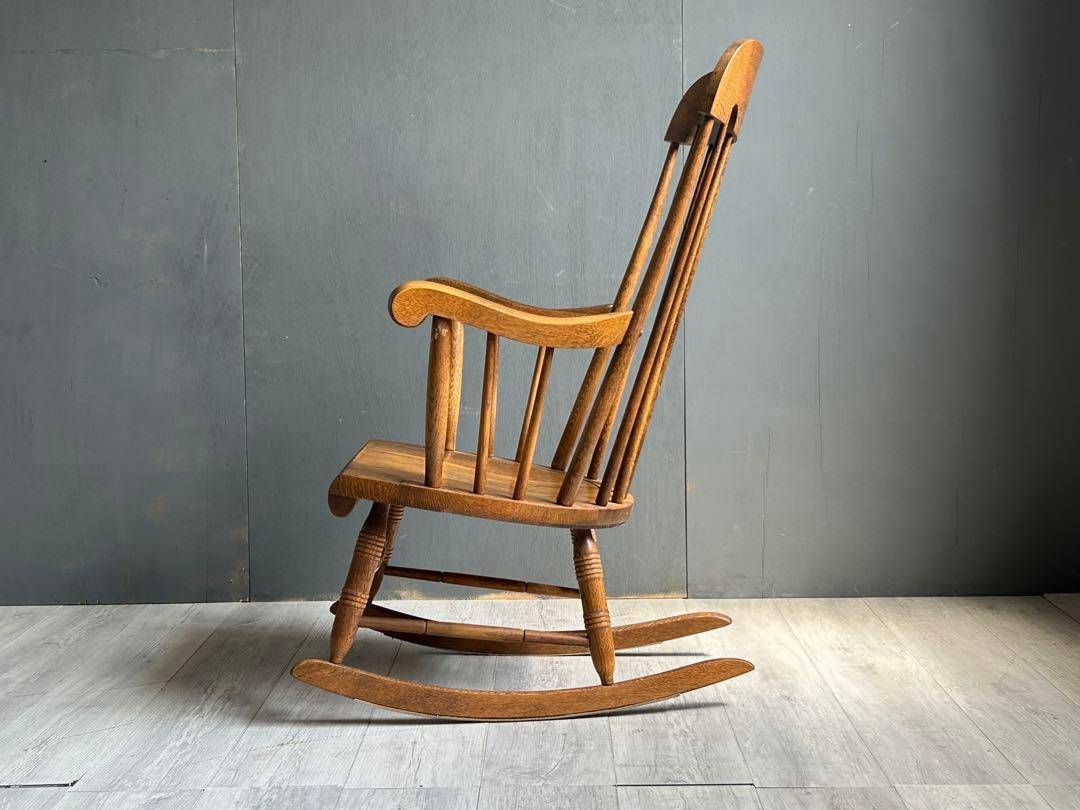 レトロ　飛騨産業　キツツキマーク　ロッキングチェア　ヴィンテージ　ゆり椅子　SZ レトロ 飛騨産業 キツツキマーク ロッキングチェア ヴィンテージ