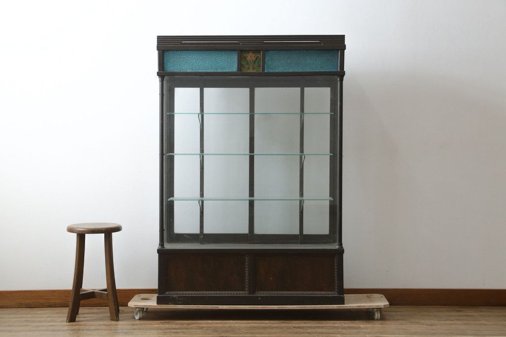 レトロ　陳列棚　ディスプレイ　駄菓子屋　煙草屋　ガラス 珍品 昭和レトロなたばこ屋さんショーケース 1960年代 古録展 【配送