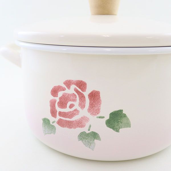 マニーローズ ホーロー 20cmキャセロール（ローズ）