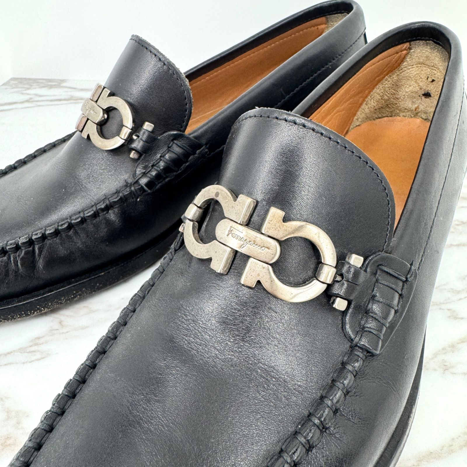 本革 26.5㎝ SALVATORE FERRAGAMO ローファー UR32372EE