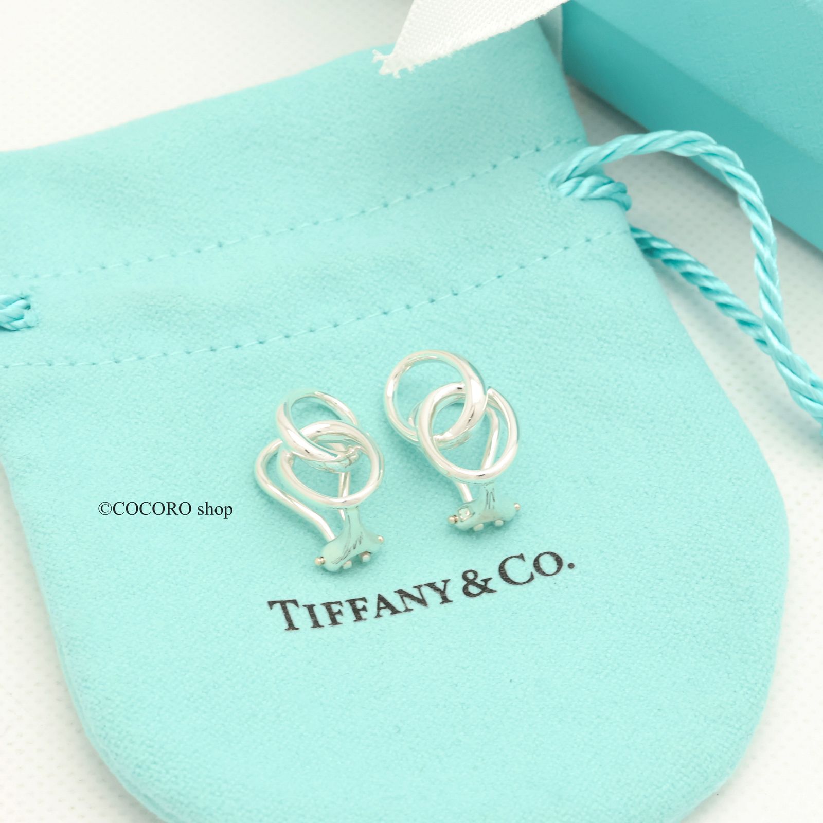 美品】ティファニー TIFFANY&Co. ダブル ループ エルサペレッティ イヤリング AG925 - メルカリ