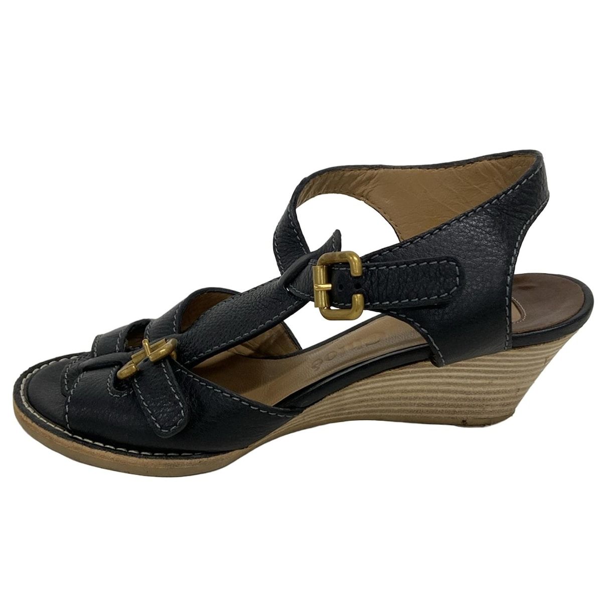 クロエ　サンダル 36 完売前に！36サイズ】CHLOE クロエ ロゴ デニム サンダル (Chloe