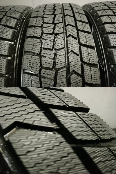 タイヤ走行短め【DUNLOP WM02 175/65R15】スタッドレス【ケレナーズスポーツ 15インチ 5.5J5HPCD112+46】ブラック MINI/F56/F55等 (KTL028)