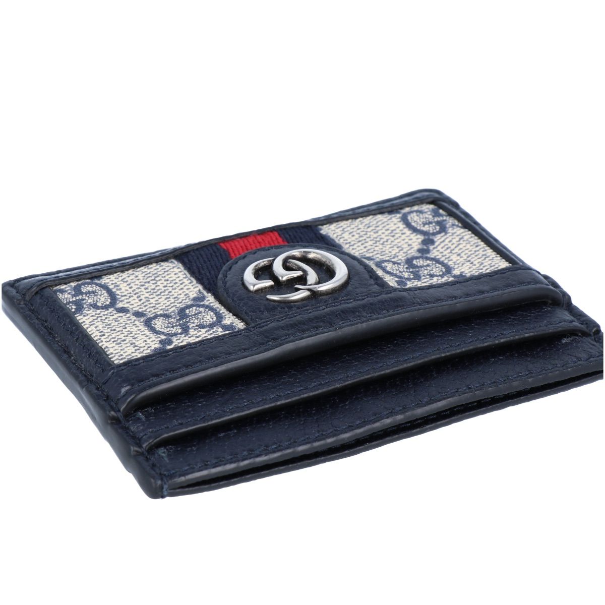 GUCCI】グッチ カードケース 523159 GGスプリーム キャンバス ネイビー