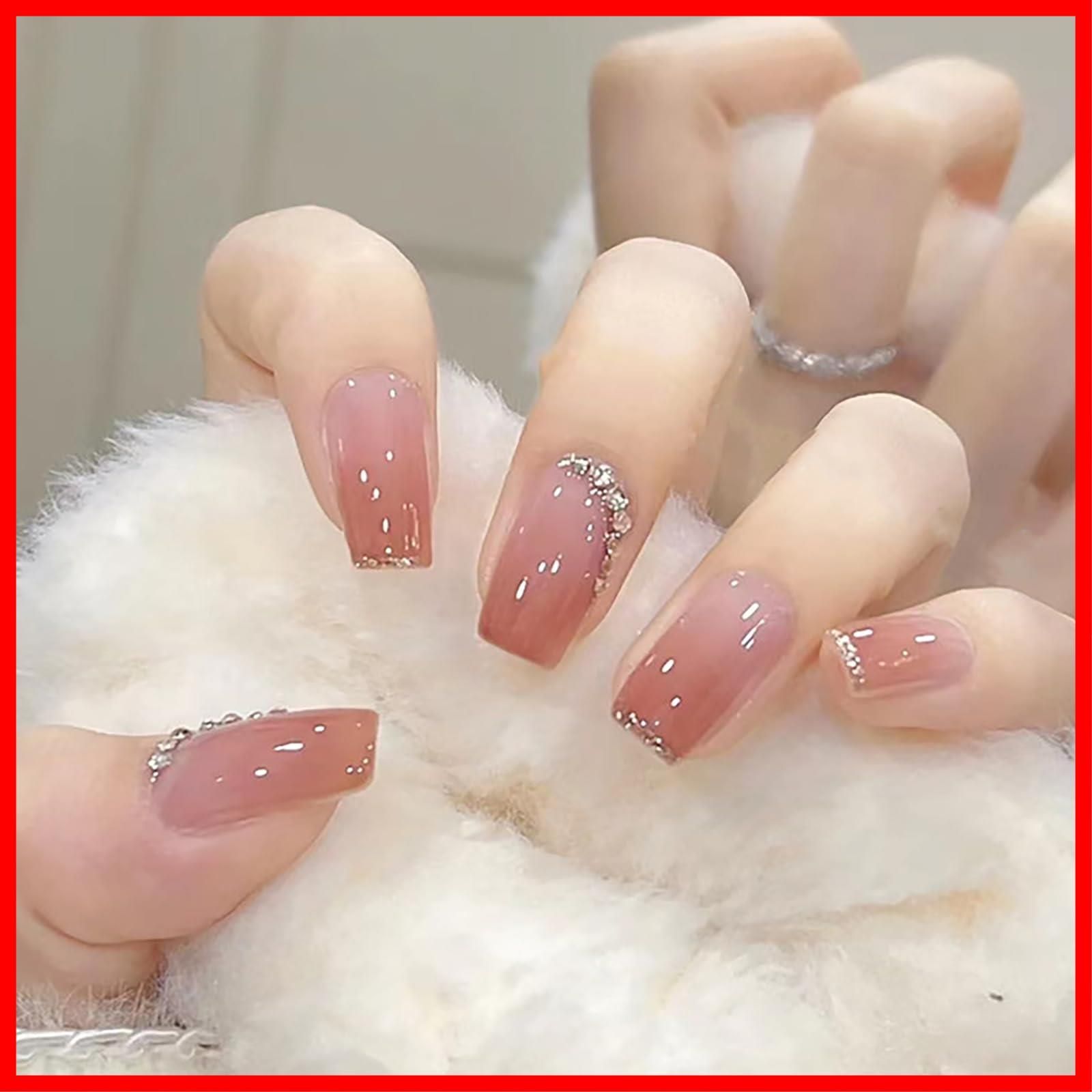 数量限定】ネイルチップ 24枚入 ネイルチップ ショート 秋冬