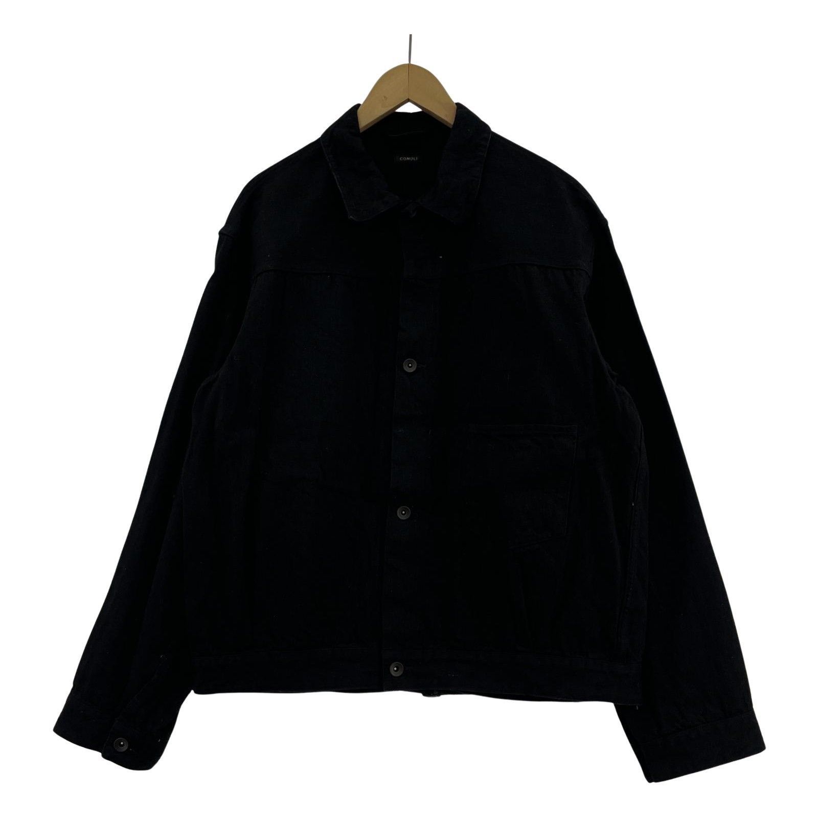 23SS コモリデニムジャケットブラック4