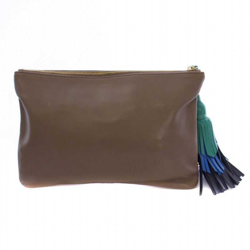 ANYA HINDMARCH アニヤ ハインドマーチ クラッチ バッグ タッセル