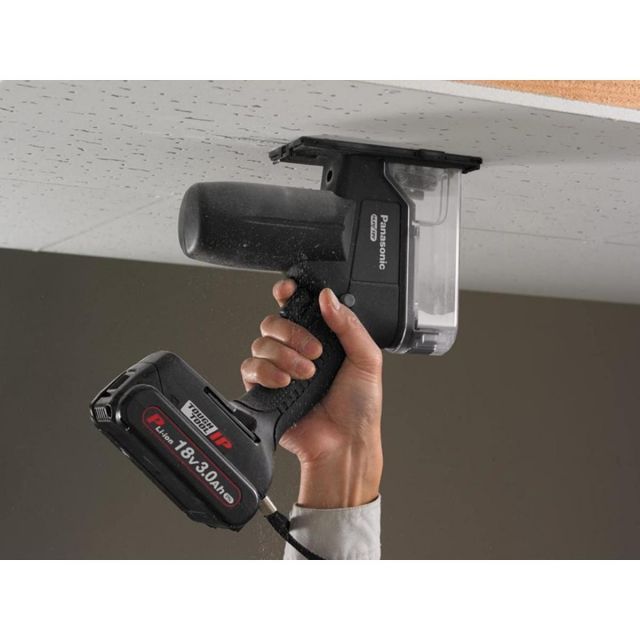 パナソニック 充電角穴カッター EZ45A3 デュアル 14.4V 18V対応 IP5X 木工15mm 石膏30mm切断 14.4V 5.0Ah ブラック EZ45A3LJ2F-B