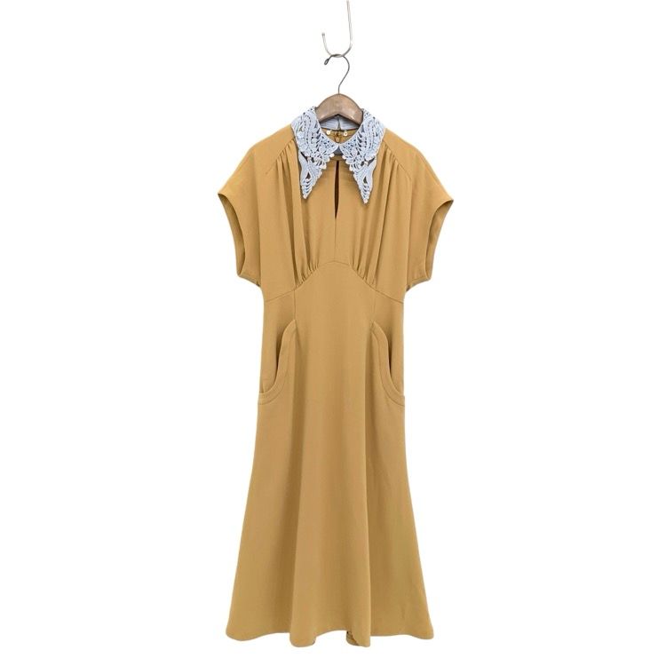 お得な情報満載 Mame Kurogouchi マメクロゴウチ Silk Lace Collar A-Line Dress ワンピース
