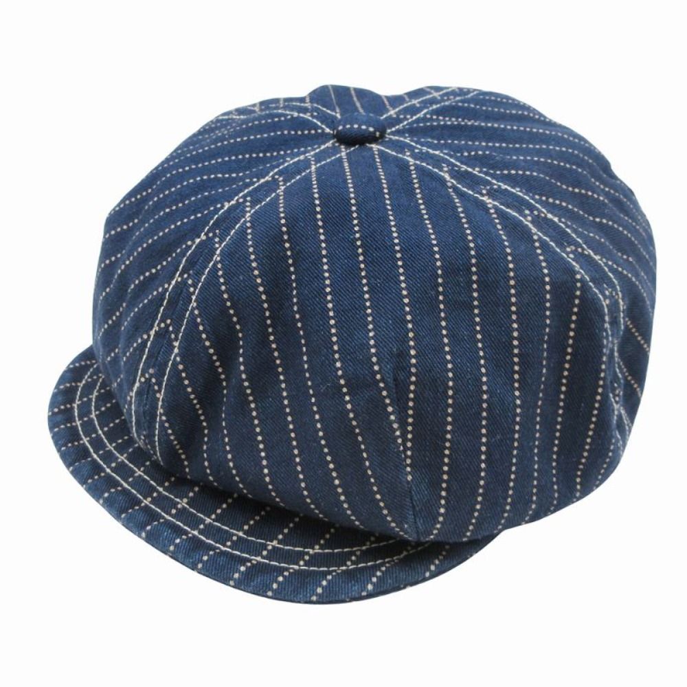 WHEELERS フリーホイーラーズ UNION SPECIAL OVERALLS 1910～1920s STYLE CASQUETTE ストライプ キャスケットネイビー メンズ 古着