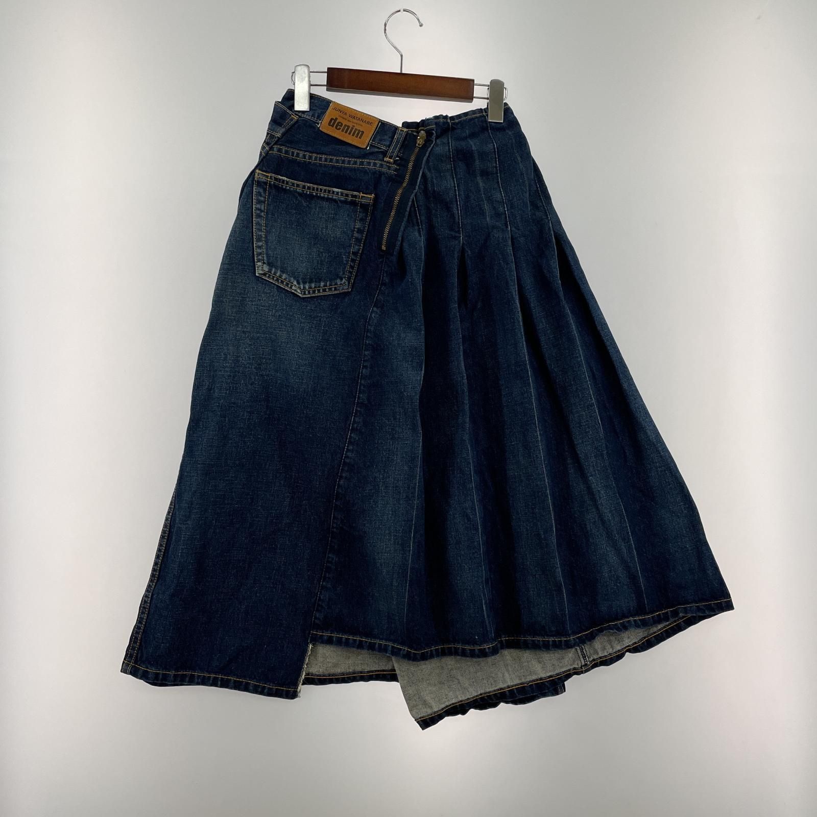 JUNYA WATANABE スカート JUNYA WATANABE（ジュンヤワタナベ）ひざ丈スカート 紺 サイズ