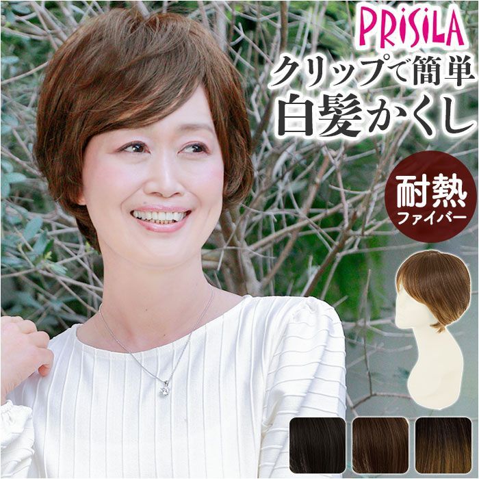 白髪かくしウィッグ ナチュラルショートST-009