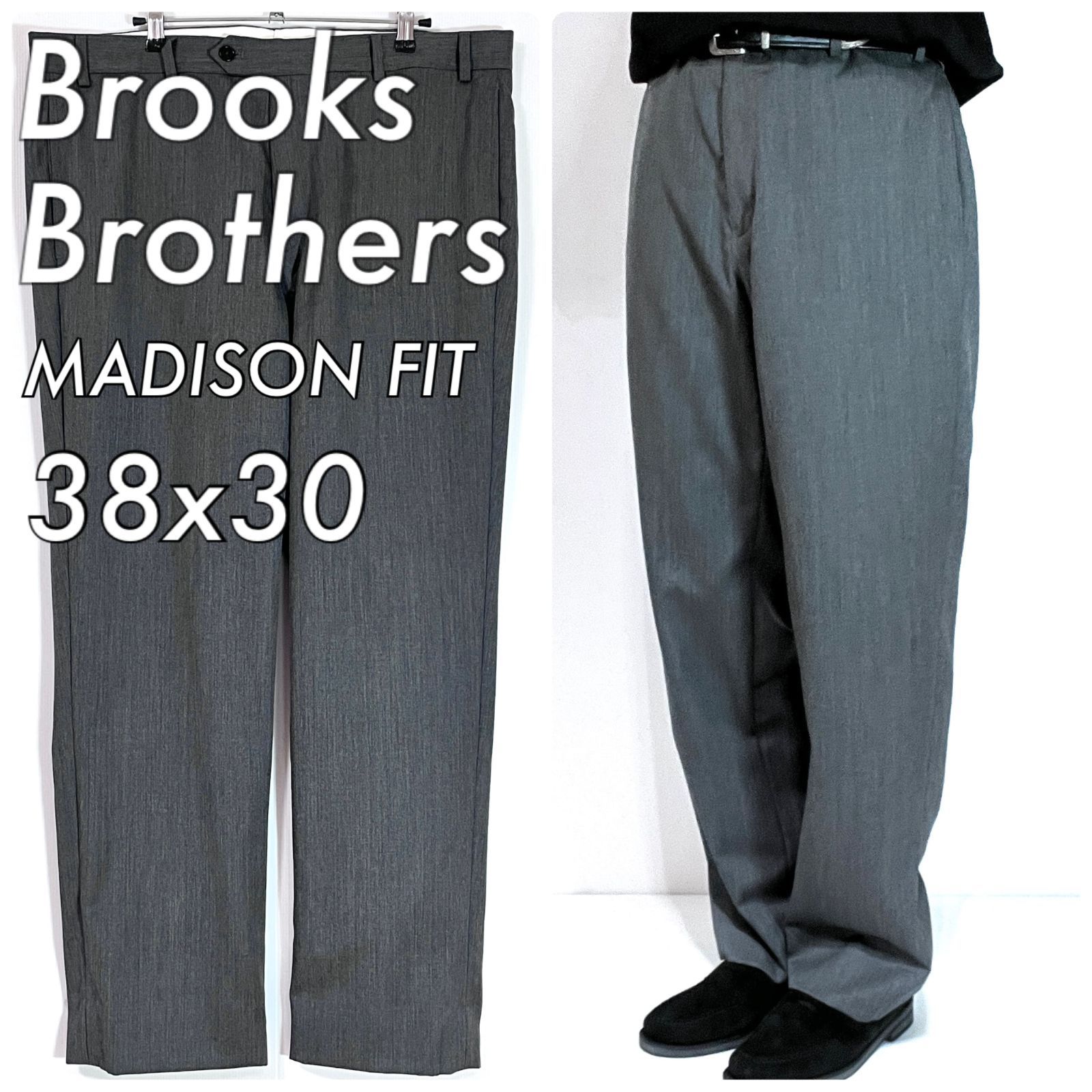 美品 Brooks Brothers ブルックスブラザーズ W38L30 ノータック ウール