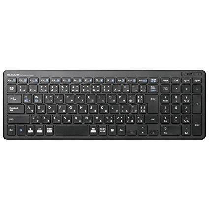 【新品・2営業日で発送】ELECOM エレコム ワイヤレスコンパクトキーボード／パンタグラフ式／薄型／ブラック(TK-FDP099TBK)