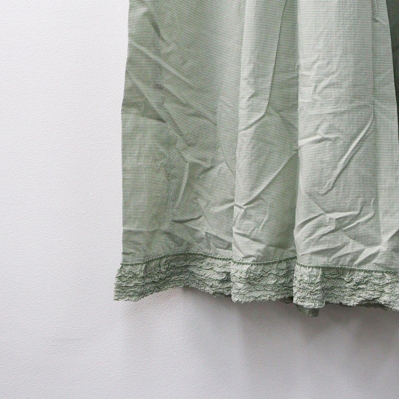 カネコイサオ ワンダフルワールド KANEKO ISAO WONDERUL WORLD ギンガムチェックピコフリルワンピース グリーン 2400014634907 NICORILABO_COM