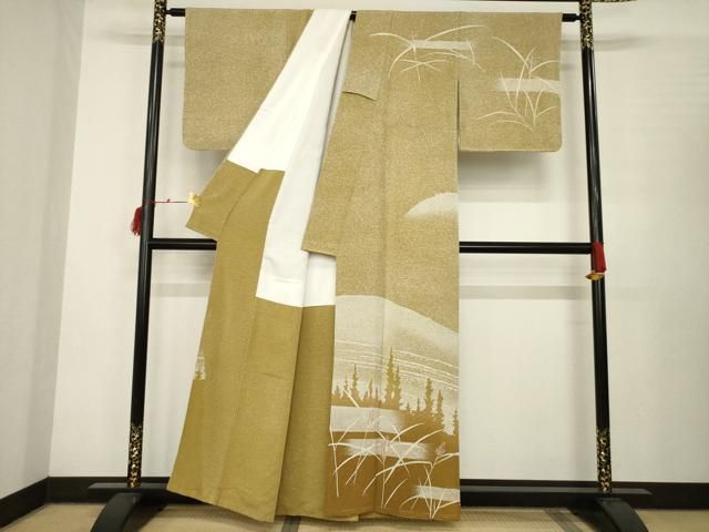 平和屋着物○訪問着 長襦袢(袷)セット 遠山風景文 金銀彩 さが美扱い