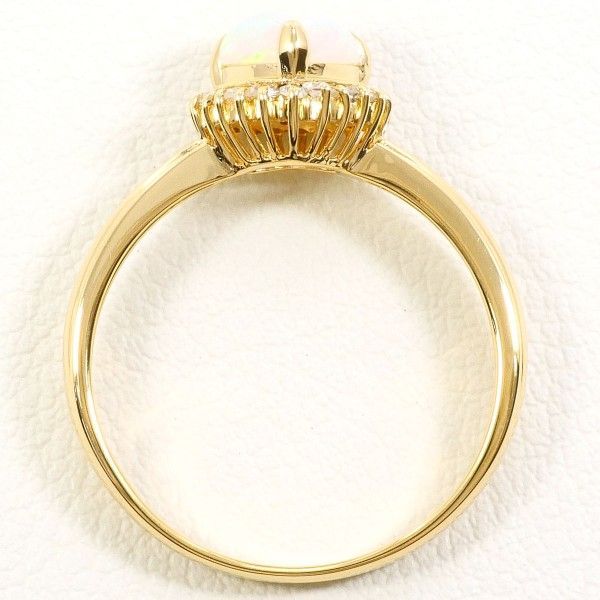 K18YG リング ring 指輪 11号 オパール 0.53 ダイヤ 0.11 総重量約2.1g