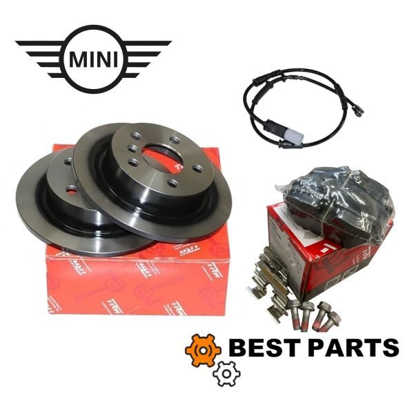 BMW MINI リアブレーキローター パッド センサー セット F55 F56 F57 34216799383 TRW 34216871299 TRW 34356865612