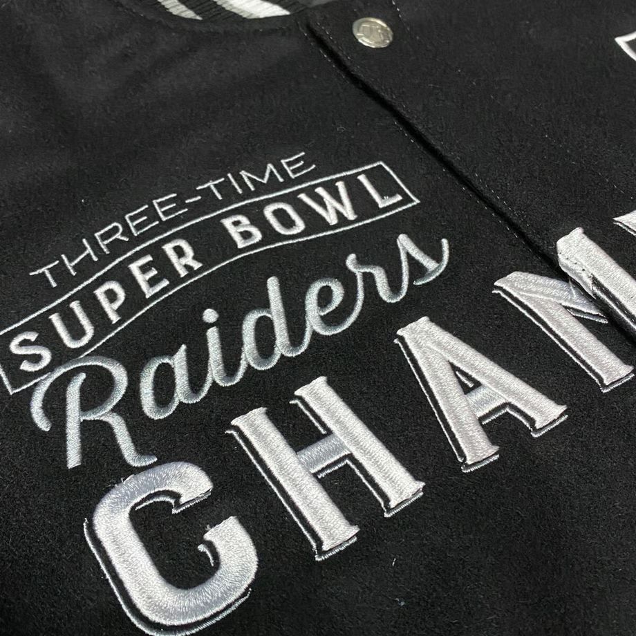 NFL公式 JHデザイン Raiders ラスベガス レイダース 限定 チャンピオンズ リバーシブル スタジャン - メルカリ