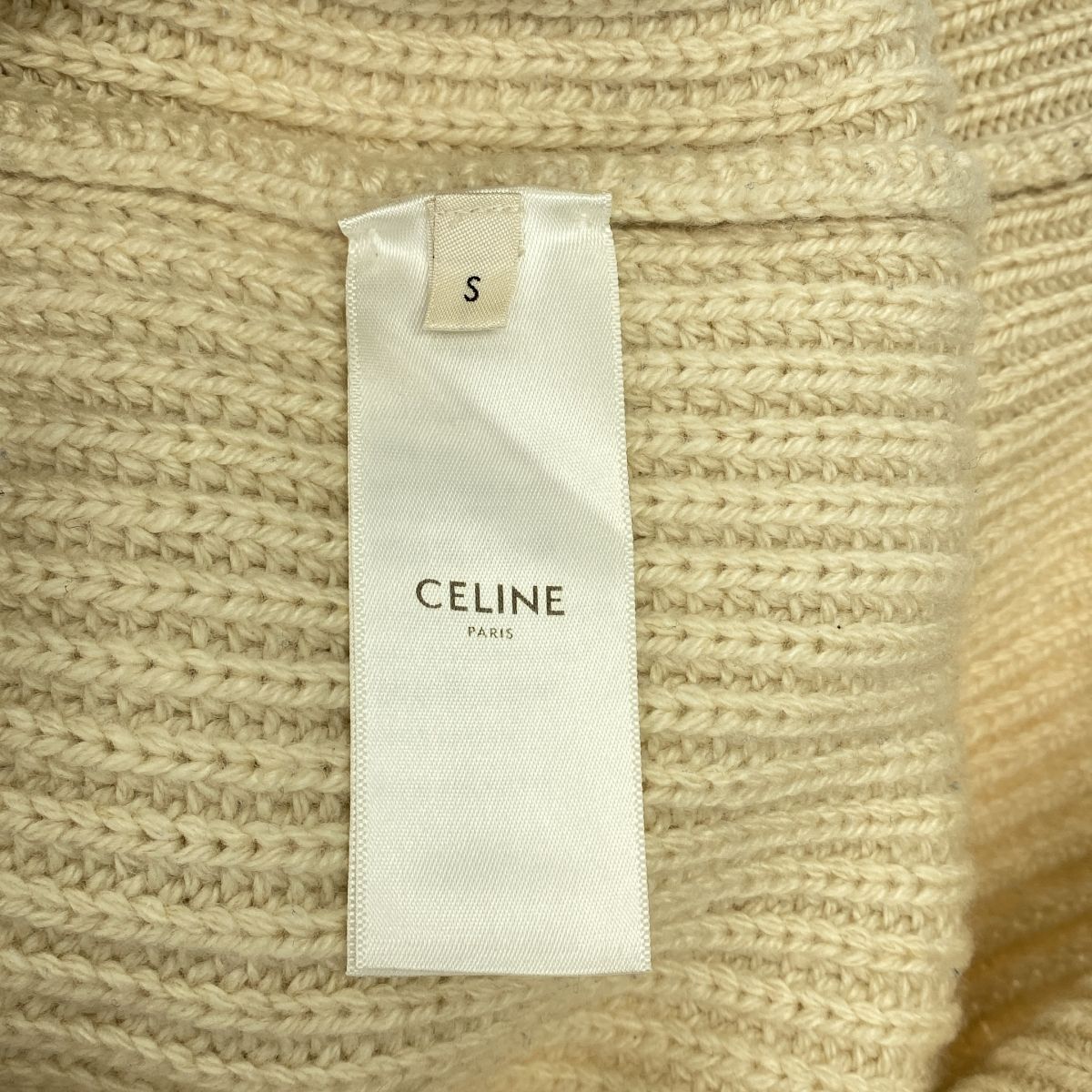 CELINE カシミアボートネックニット　ブラック CELINE（セリーヌ） ニット PULL COL ROND BOXY TRIOMPHE 2AC85048T
