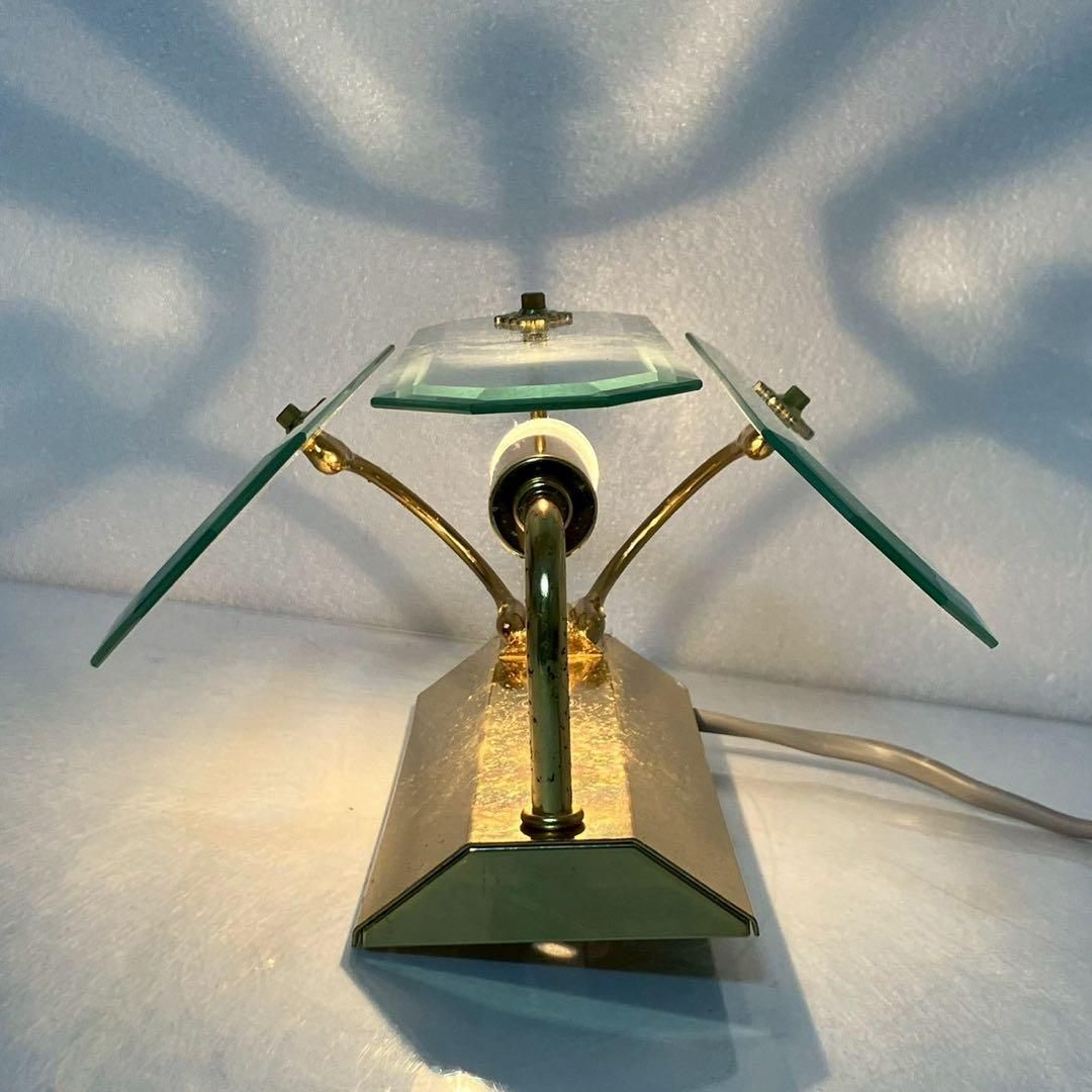 昭和レトロ　壁掛け照明　2点セット　ガラス製　アンティーク　中古品 最安値挑戦中☆バブルガラスボールブラケットランプ（L