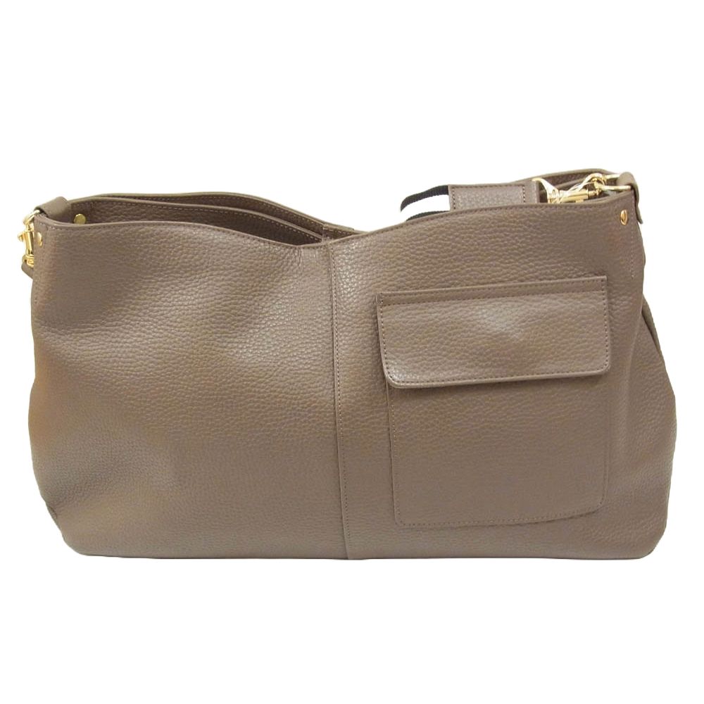 アタオ ATAO ロゴ レザー トート ショルダー バッグ ブラウン系【中古