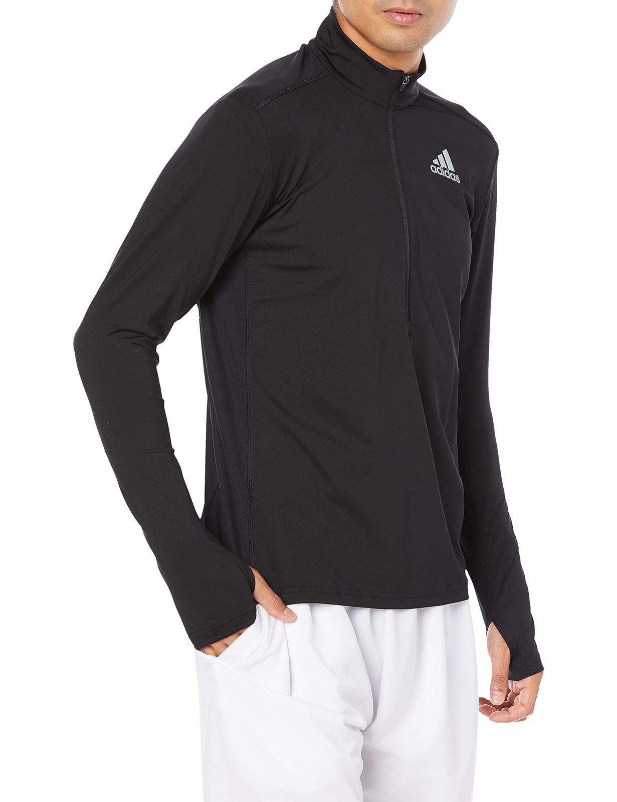[アディダス] ランニング 長袖 Tシャツ オウン ザ ラン 1/2ジップ 長袖Tシャツ BL769 メンズ ブラック(GT8936) 2XO [ブラック(GT8936)] [2XO]