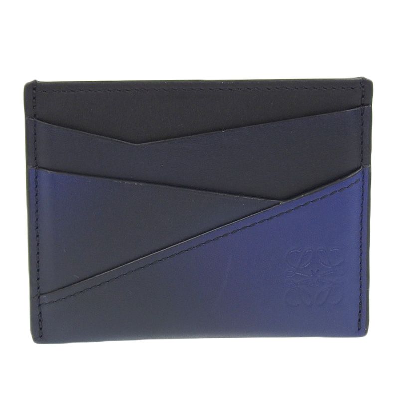 ロエベ LOEWE パズル カードケース 名刺入れ レザー ブルー|ブラック 新入荷 OBB0622