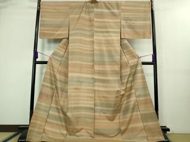 平和屋着物 上 京の名門 菱屋六右ェ門 紬 訪問着 ロング丈 宝尽くし花松文 ♥ DZAA8412kh5