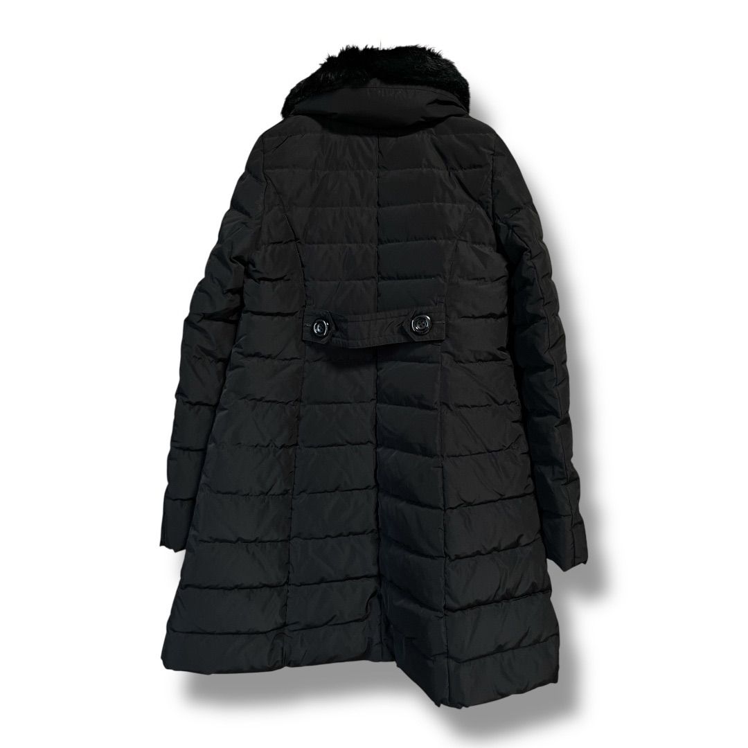 ブルーレーベルクレストブリッジ ダウンコート ラビットファー チェック