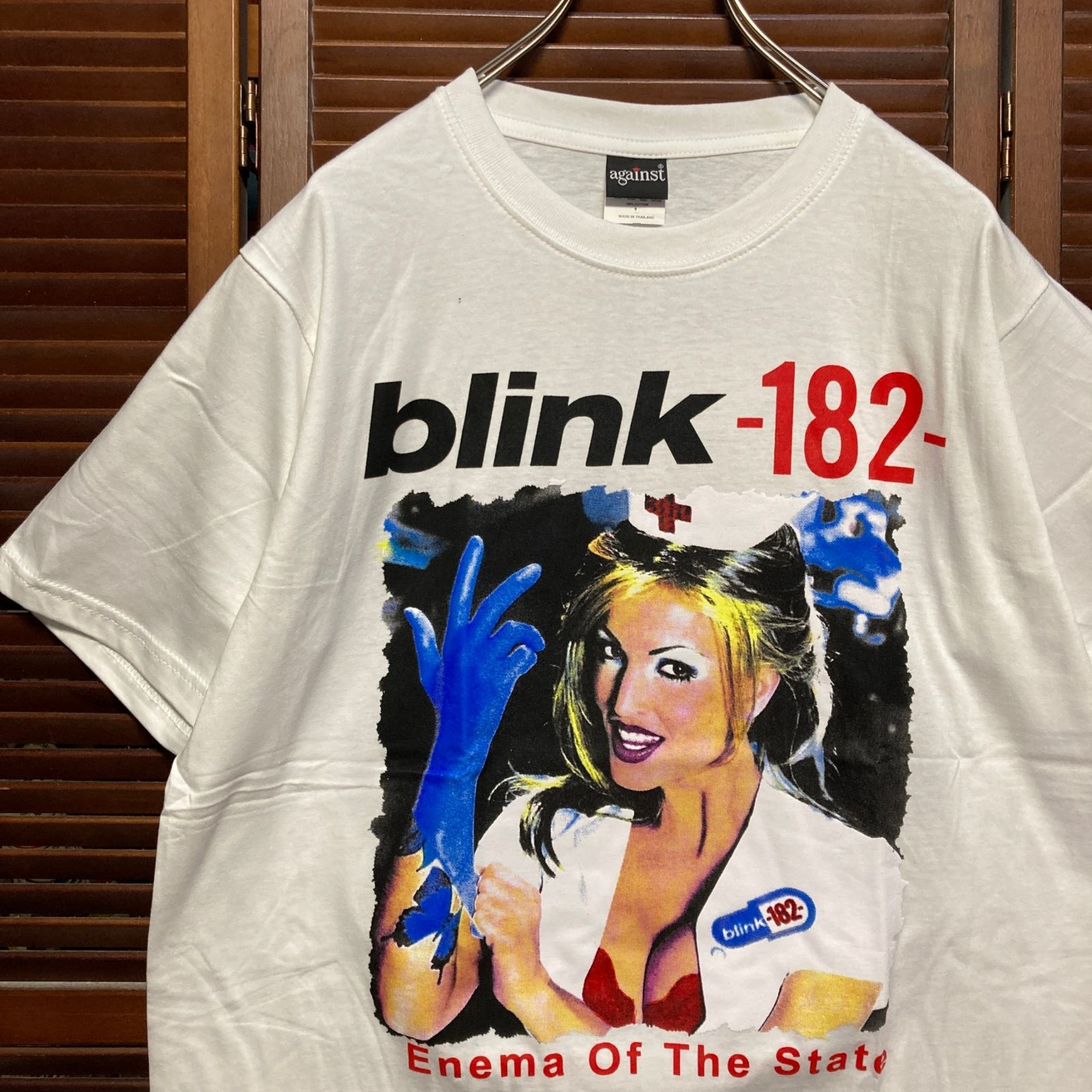 ブリンク182 blink-182 白 ピンナップガール バンド Tシャツ tee