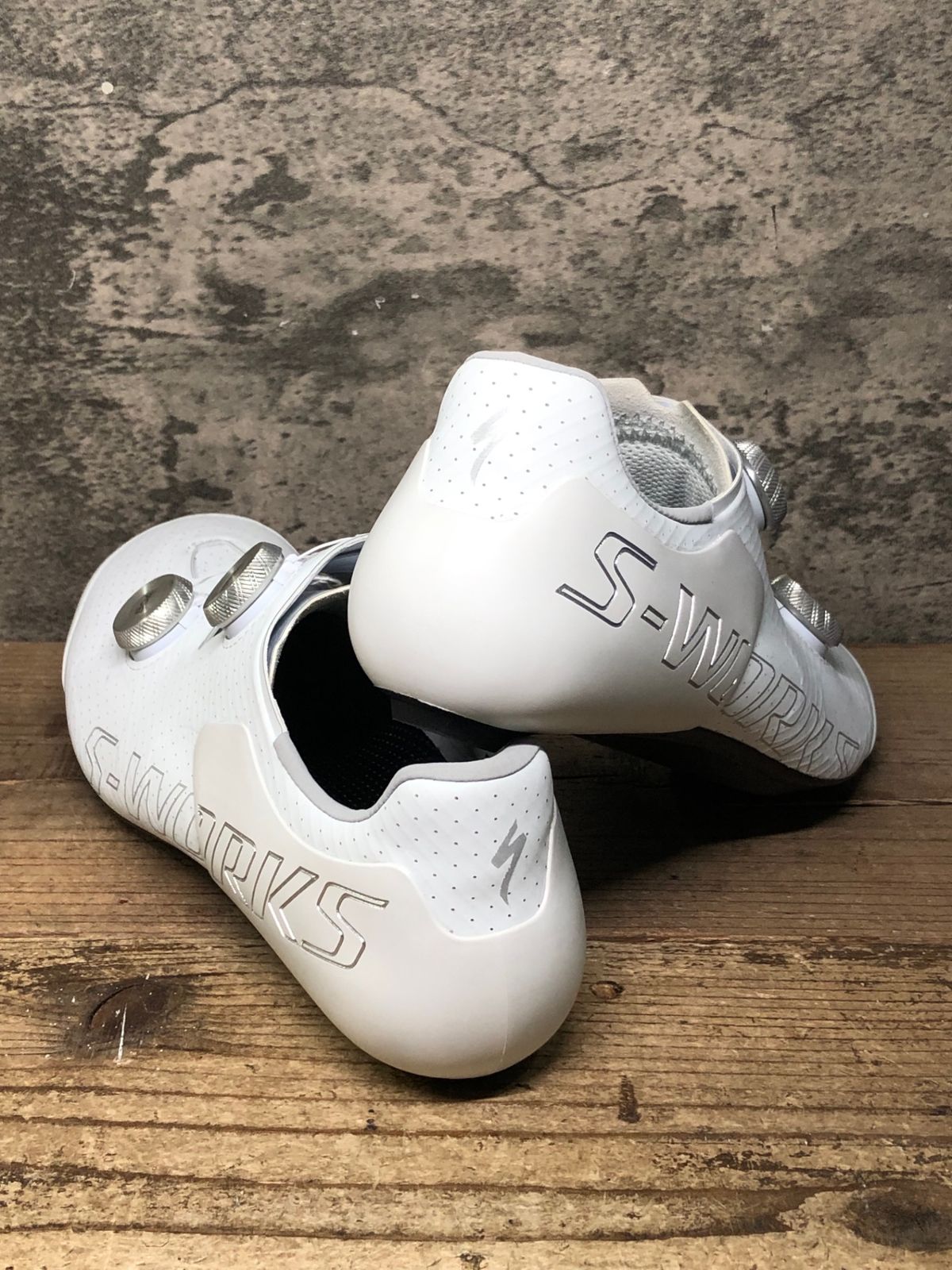 JM652 スペシャライズド SPECIALIZED S-WORKS アレス ARES 2 ビンディングシューズ 白 3穴 BOA EU42