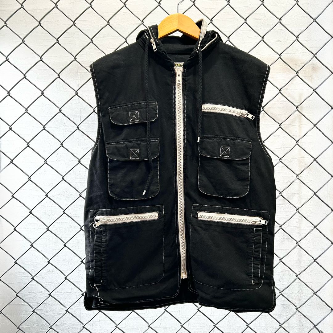 80s BANANA REPUBLIC サファリベスト ベスト 80年代 初期 初期タグ バナナリパブリック 即日発送 メンズ レディース メンズ古着 レディース古着 古着 ヴィンテージ ブラック M